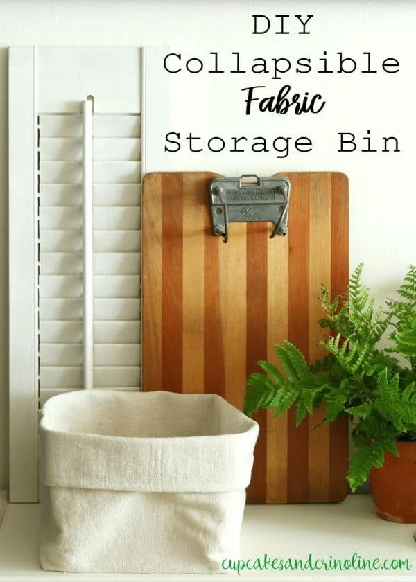 DIY Collapsible Storage and Organizing Bin    