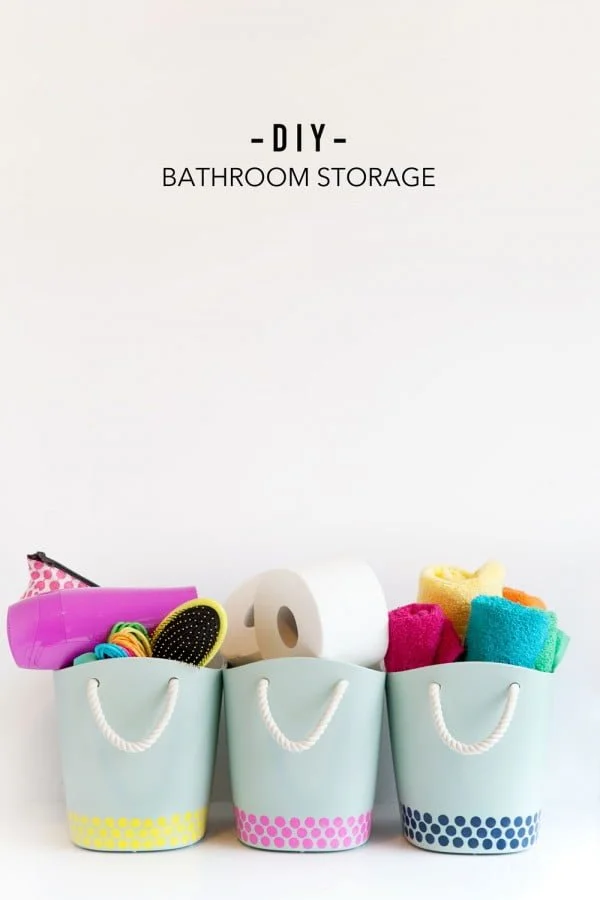 DIY BATHROOM STORAGE BINS    