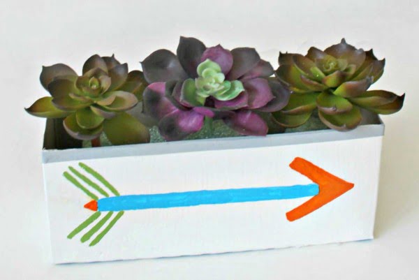 DIY Succulent Planter Made With Recycled Cereal Box