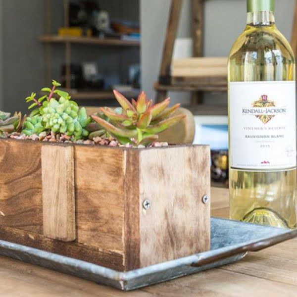 DIY Wood Succulent Planter