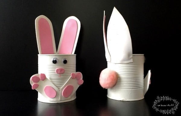 How To Make Adorable Tin Can Bunny Planters For Spring!