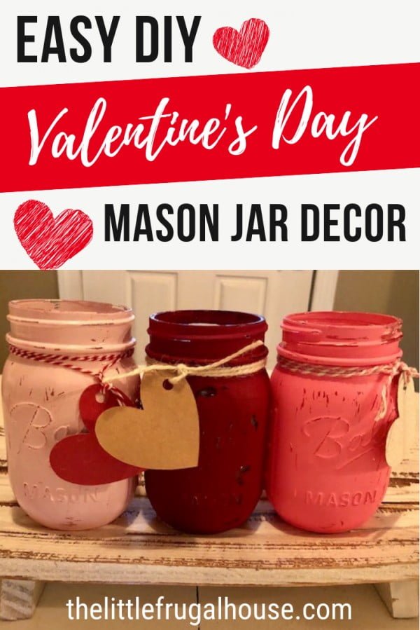 DIY Valentine's Day Mason Jar Centerpiece   