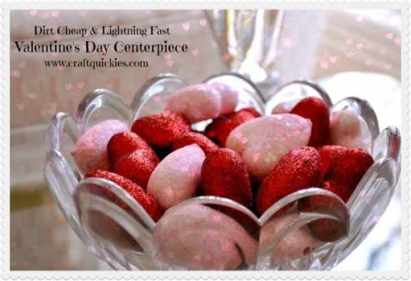 DIY Cheap & Fast Valentine's Day Centerpiece