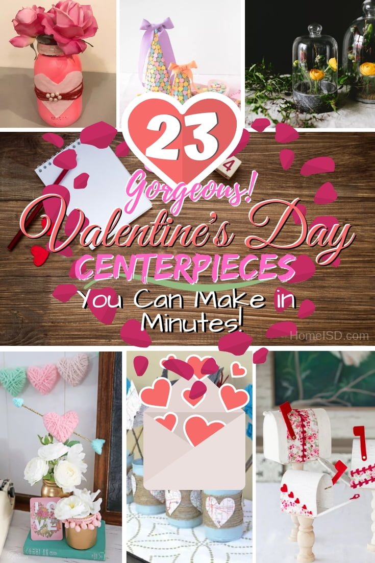 Celebrate the Cupid's Holiday with simple but gorgeous DIY Valentine's Centerpieces. Get inspired by these awesome ideas! #homedecor #DIY #valentinesdaydecor