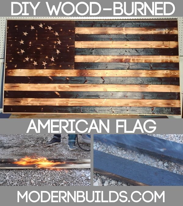 DIY WOOD-BURNED AMERICAN FLAG — Modern Builds     