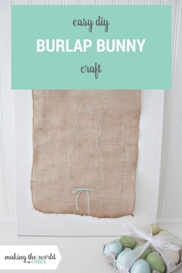 Burlap Bunny Easy DIY Easter and Spring Craft