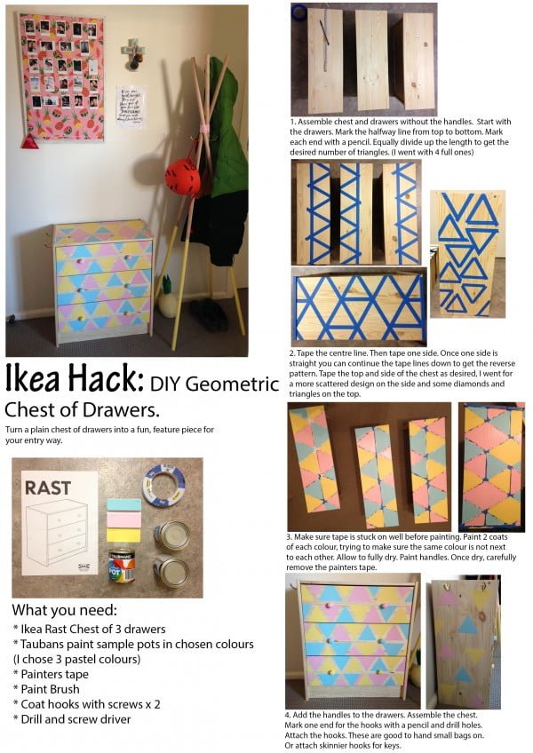 IKEA Hack: DIY Geometric Chest of Drawers.