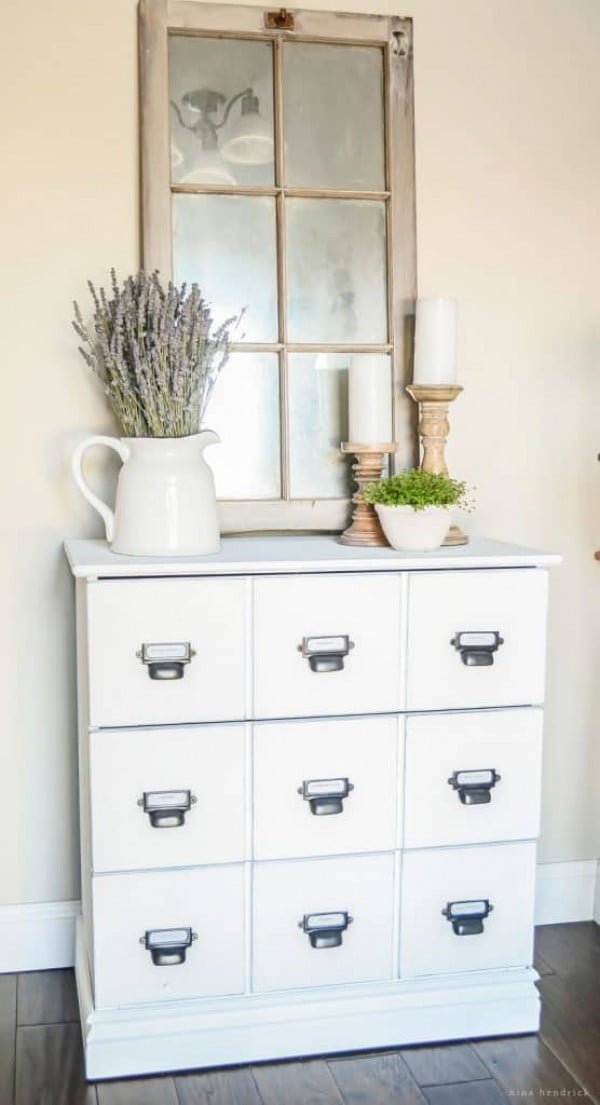 Wood Dresser Card Catalog IKEA Hack