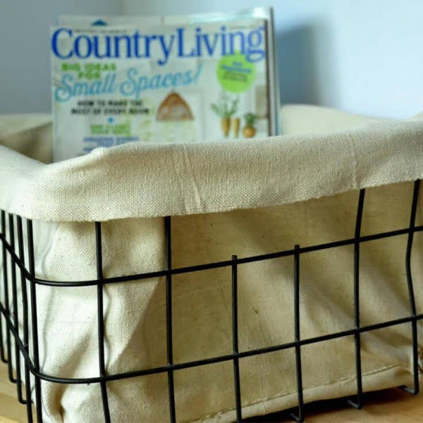 DIY Fabric Lined Industrial Basket: A Home Decor Tutorial