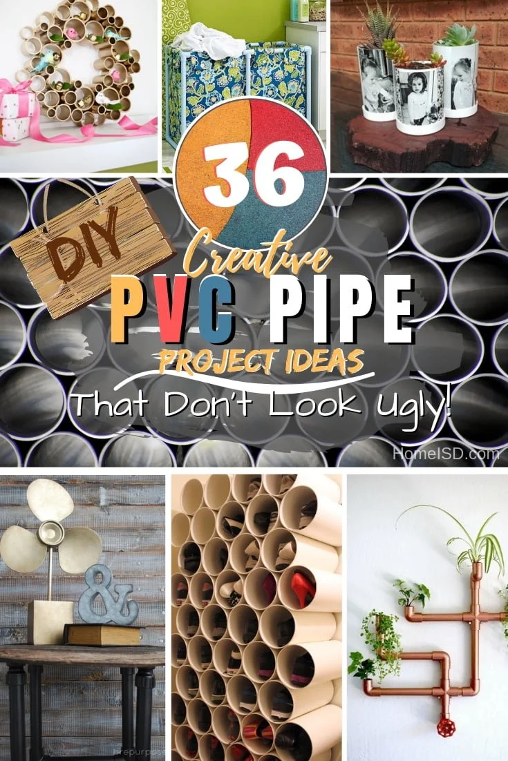 Make brilliant PVC pipe projects for your home that are pretty too. Great ideas! #homedecor #DIY #pvcpipe #pvc