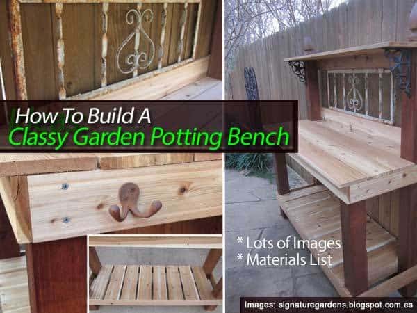 How To Build A Classy Garden Potting Bench       