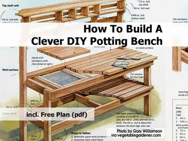 How To Build A Clever DIY Potting Bench       