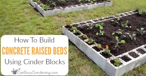 How To Make A Raised Garden Bed Using Concrete Blocks    