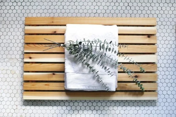 DIY Cedar Bath Mat   