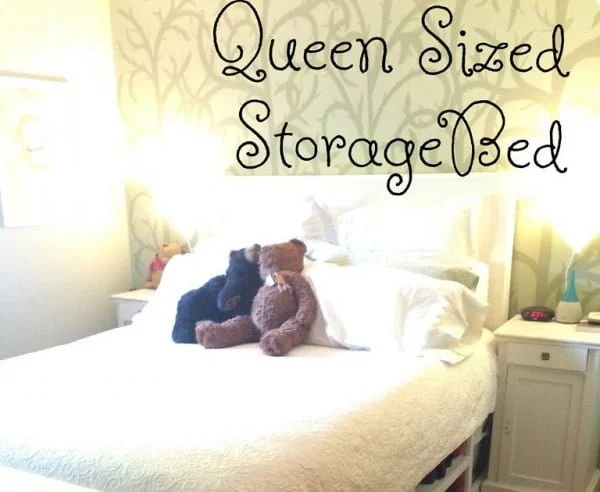 DIY Queen Sized Storage Bed'     