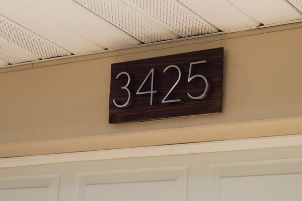 DIY Modern House Number Sign    
