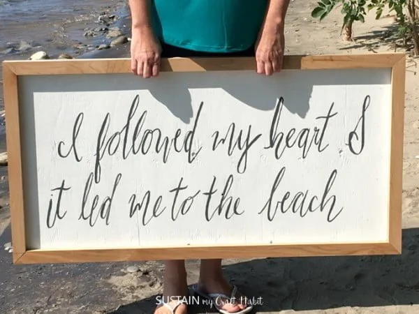 Beach-Themed Farmhouse Sign