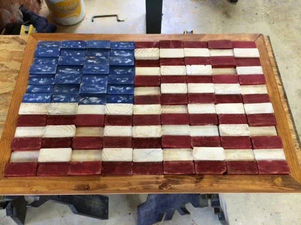 Scrap 2x4 Flag