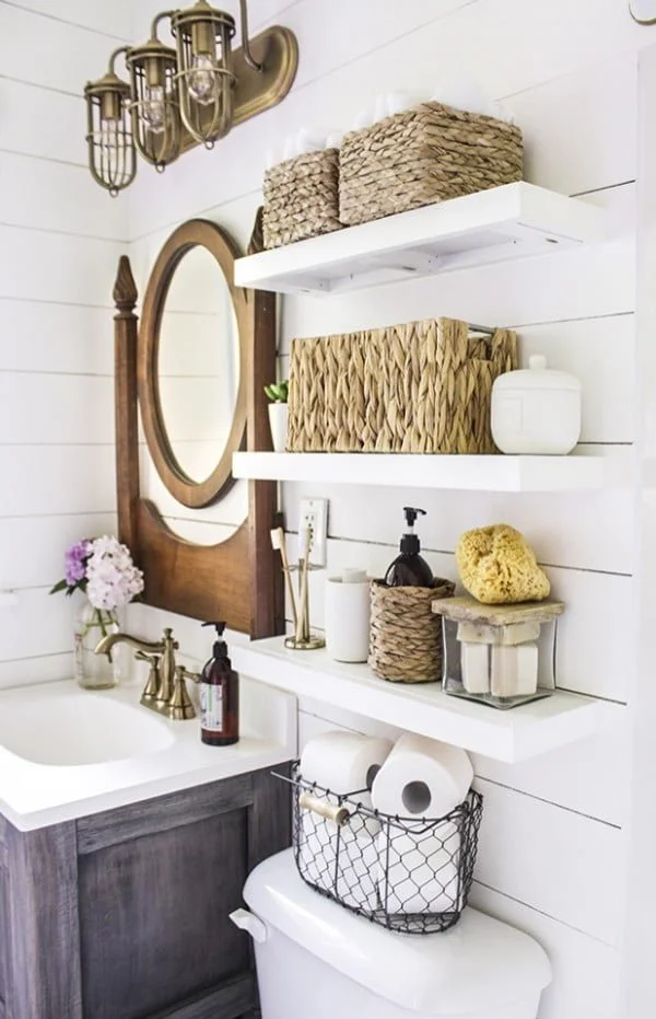 30 Easy DIY Bathroom Shelves to Increase Your Storage Space in Style    