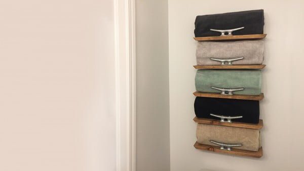Make a splash with this DIY nautical towel rack
