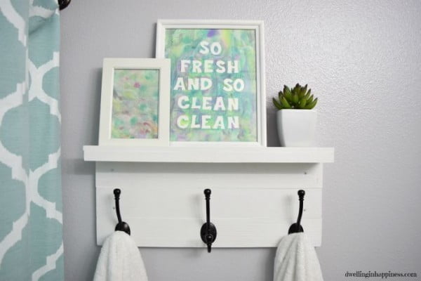 DIY Towel Rack with a Shelf