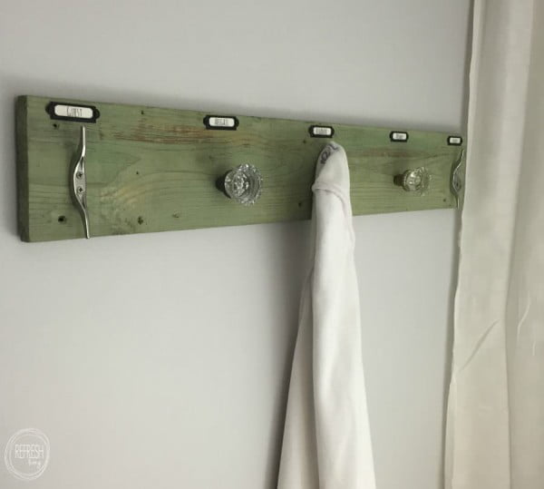 Rustic Industrial DIY Towel Rack