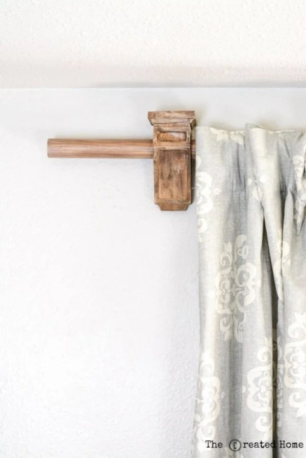 DIY Corbel Curtain Rod Holders