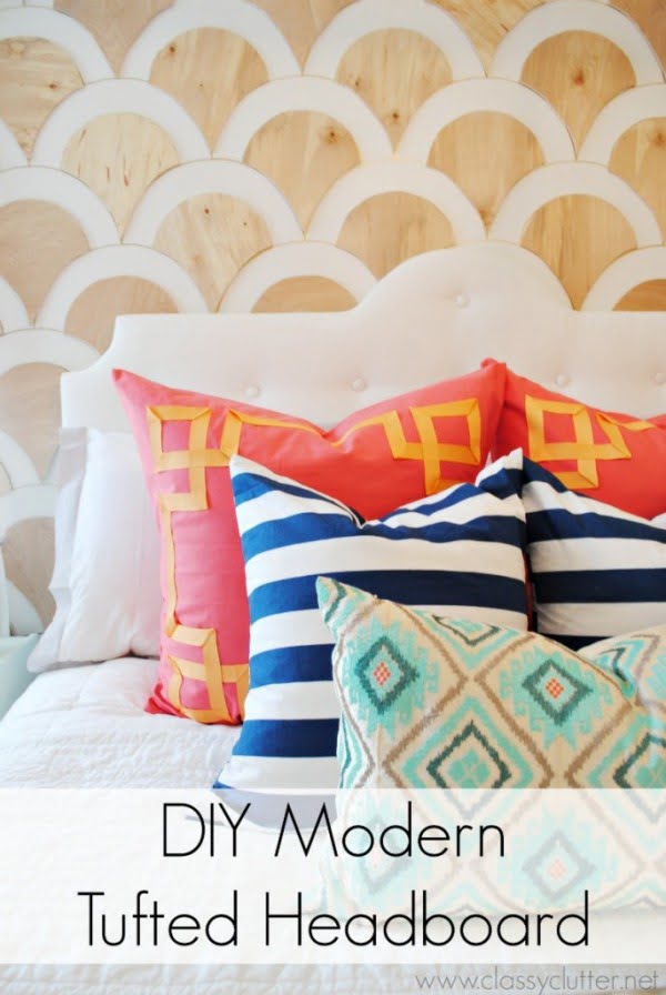 DIY Modern Tufted Headboard