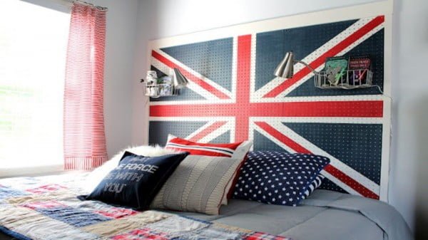 DIY Pegboard Headboard Adds Storage to Tiny Bedrooms