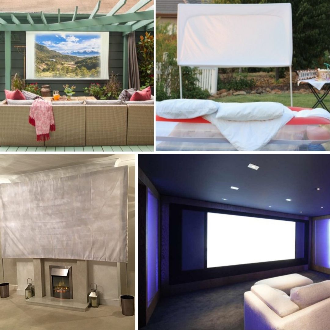 9 Simple DIY Projector Screen Ideas That Your Family Will Approve