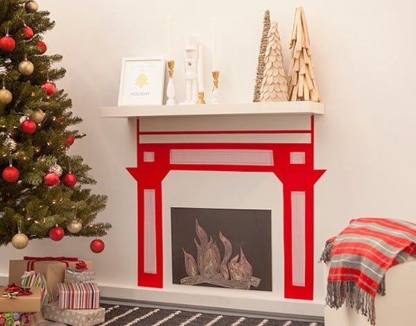 No Fireplace? No Problem! Make One Out of Washi Tape tape