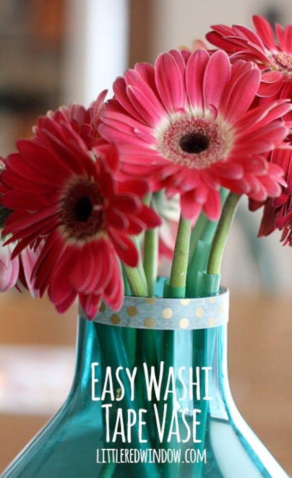 Easy Washi Tape Vases tape