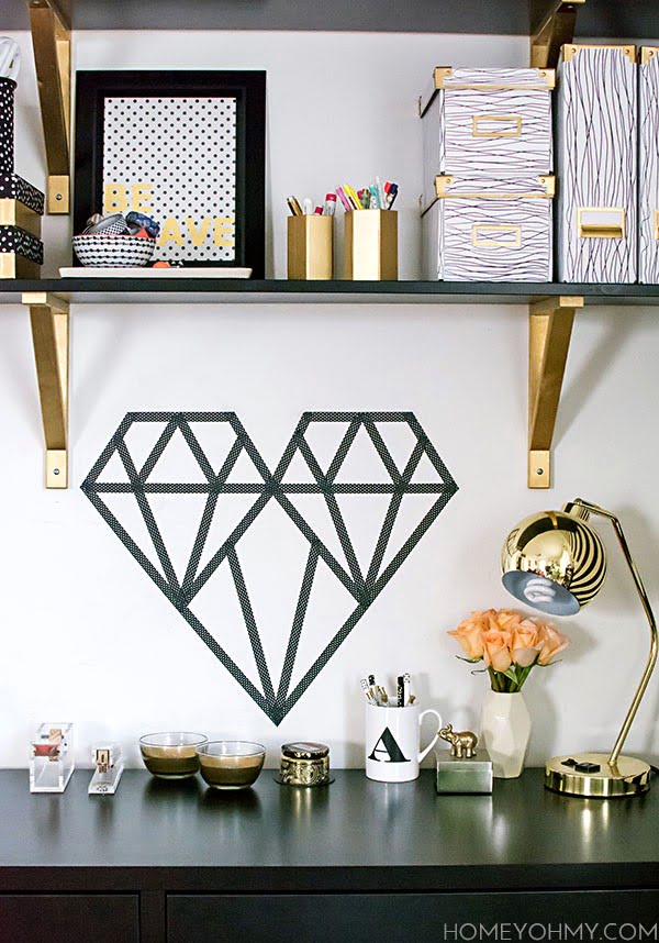 DIY Washi Tape Geometric Heart tape