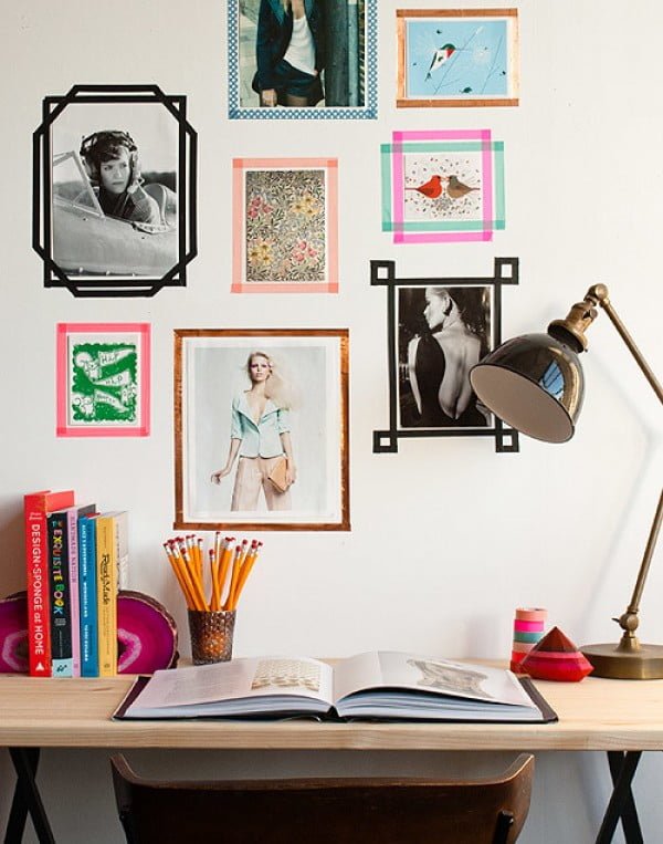 Apartment Hack: Washi Tape Picture Frames tape