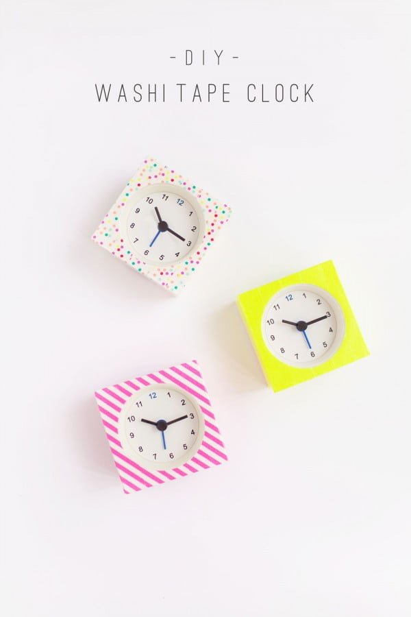DIY WASHI TAPE CLOCKS tape