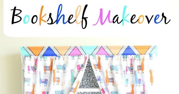 Bookshelf makeover tape