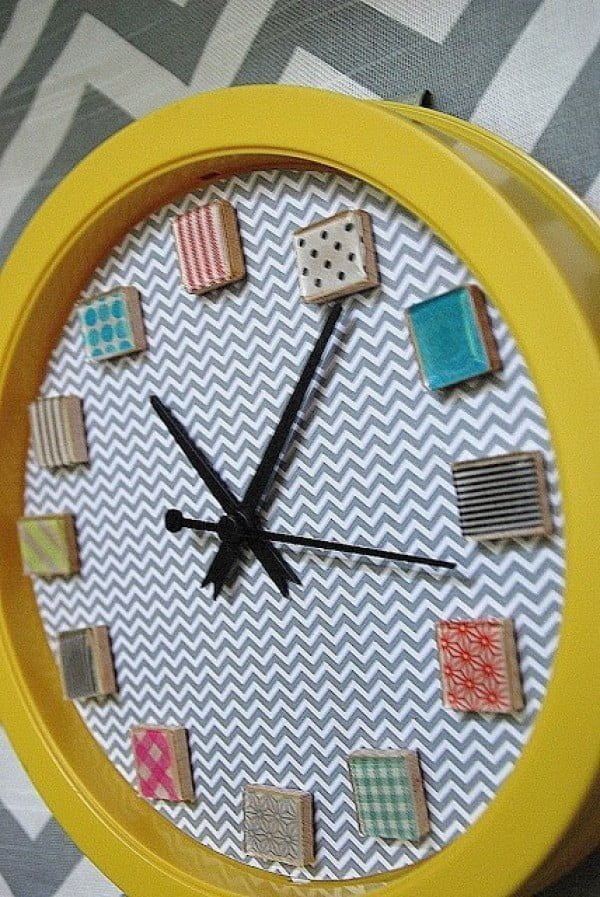 Make a Washi Tape Clock {tutorial}!! tape
