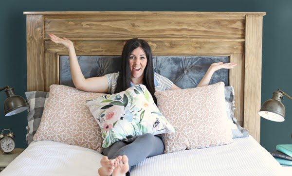 DIY Wood & Upholstered Headboard