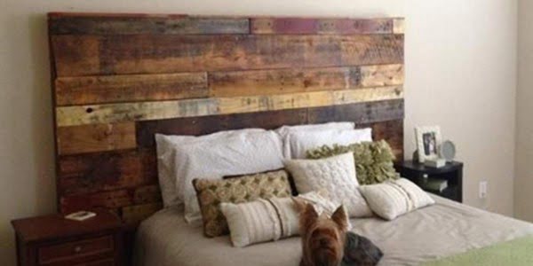 Fabulous Rustic Headboard Made Out of Pallets! It's So Unique & Easy To Make!