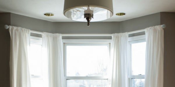 How to Make a Simple, Gorgeous Bay Window Curtain Rod