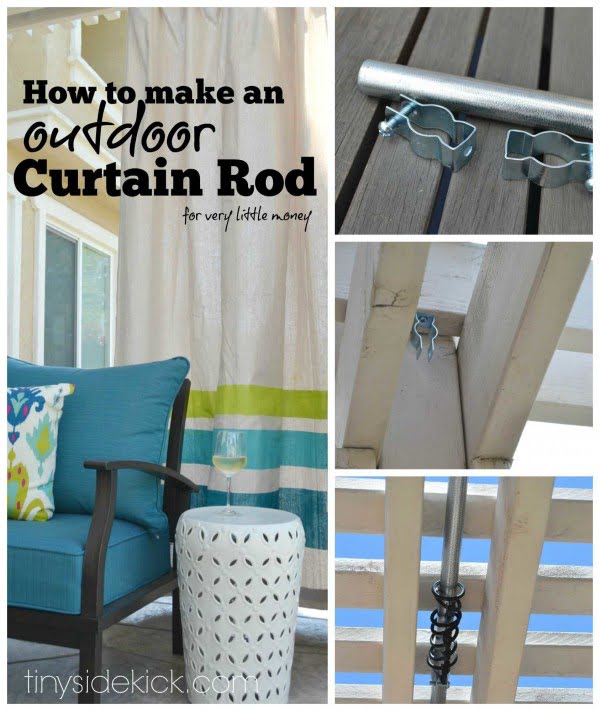 How to Make an Outdoor Curtain Rod for Very Little Money