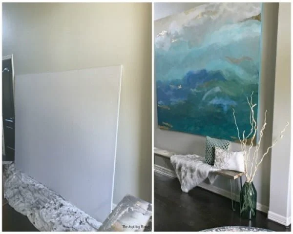 Build a Giant DIY Canvas Frame Using a Drop Cloth