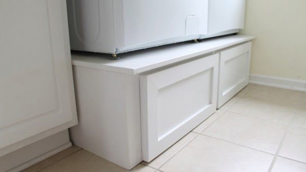 DIY Laundry Pedestal with drawers
