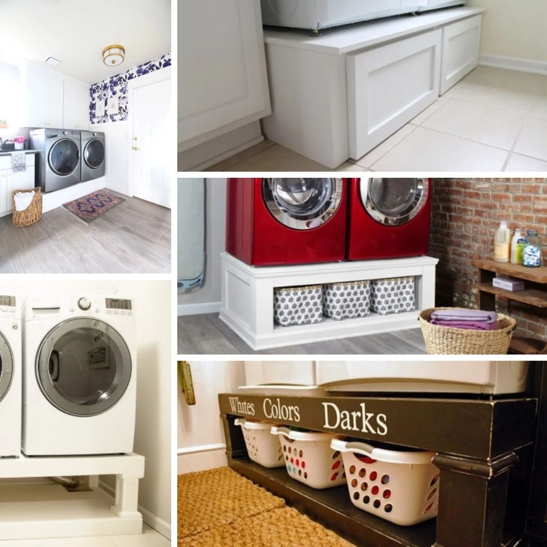 diy washer dryer pedestal ideas