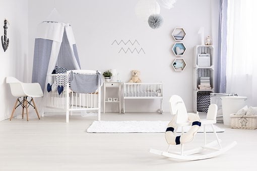 decorating nursery with mismatched furniture