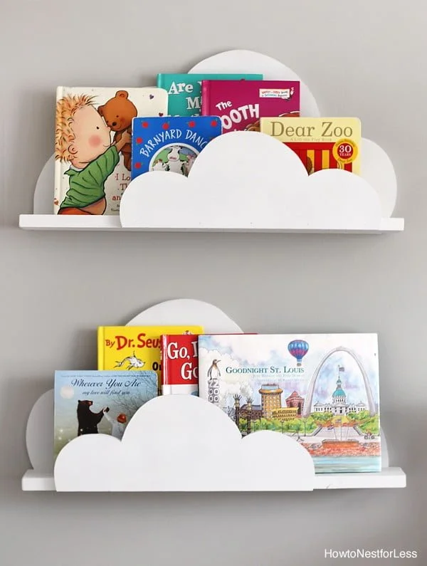 Cloud Bookshelf Ledges