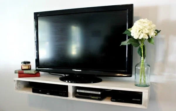 Floating shelf tv stand