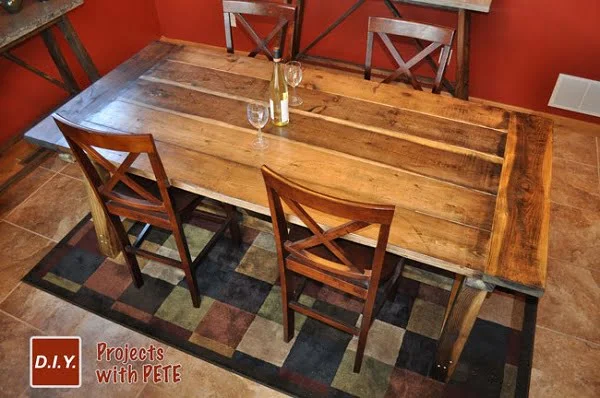 rustic kitchen dining table