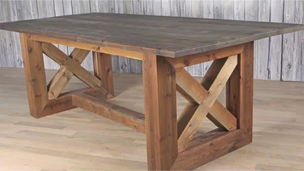 Rustic farmhouse dining table