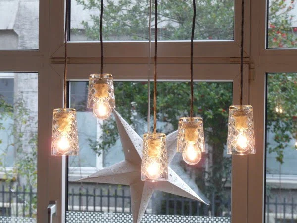 FLIMRA pendant lamp from drinking glasses